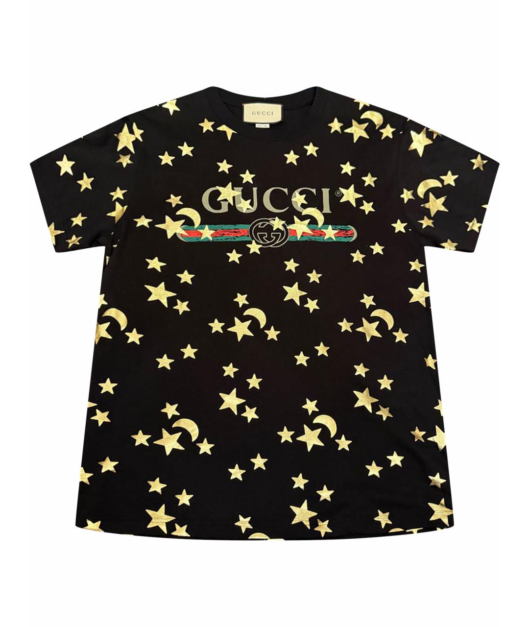 GUCCI Черная хлопковая футболка, фото 1