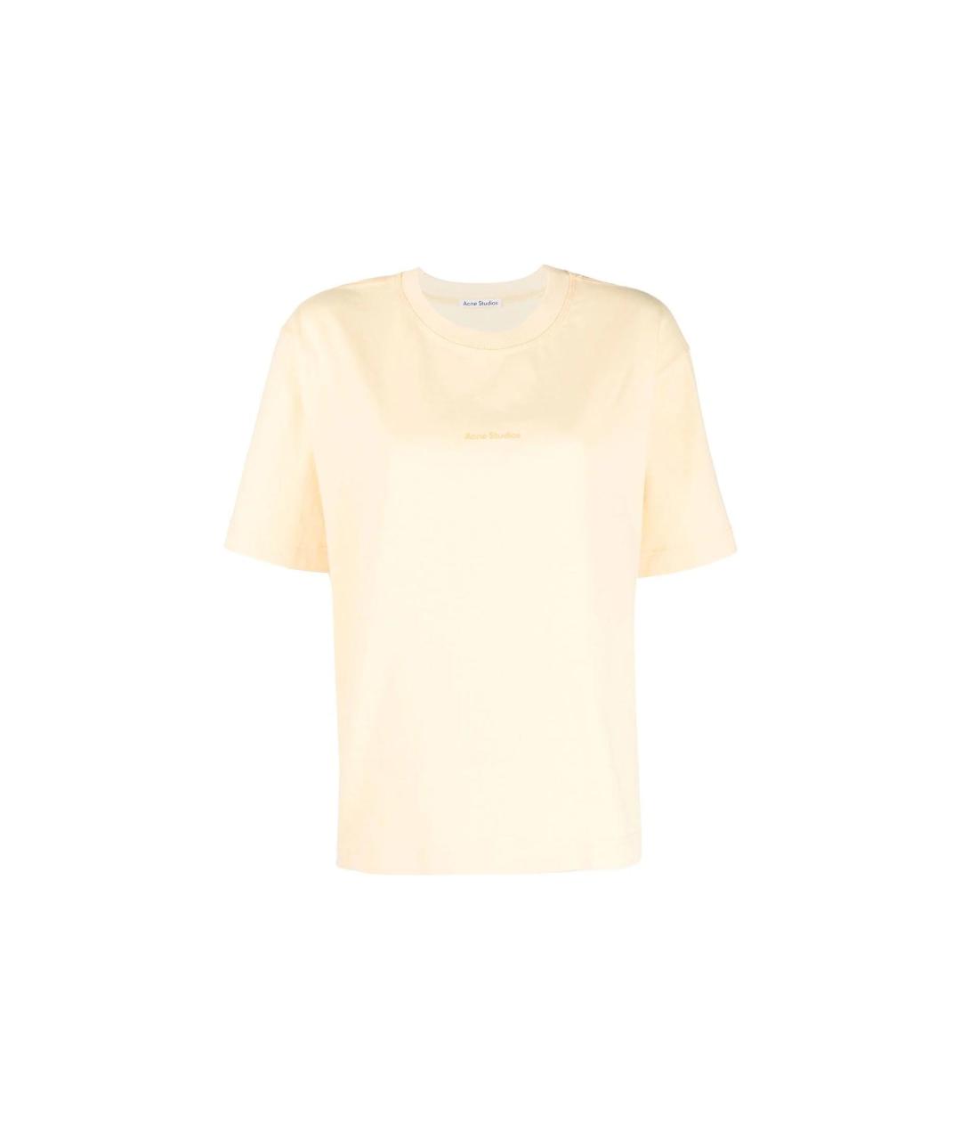 ACNE STUDIOS Желтая хлопковая футболка, фото 1