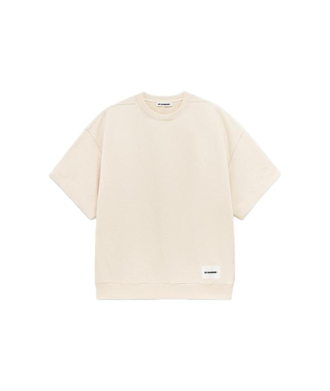 JIL SANDER Бежевая хлопковая футболка, фото 1