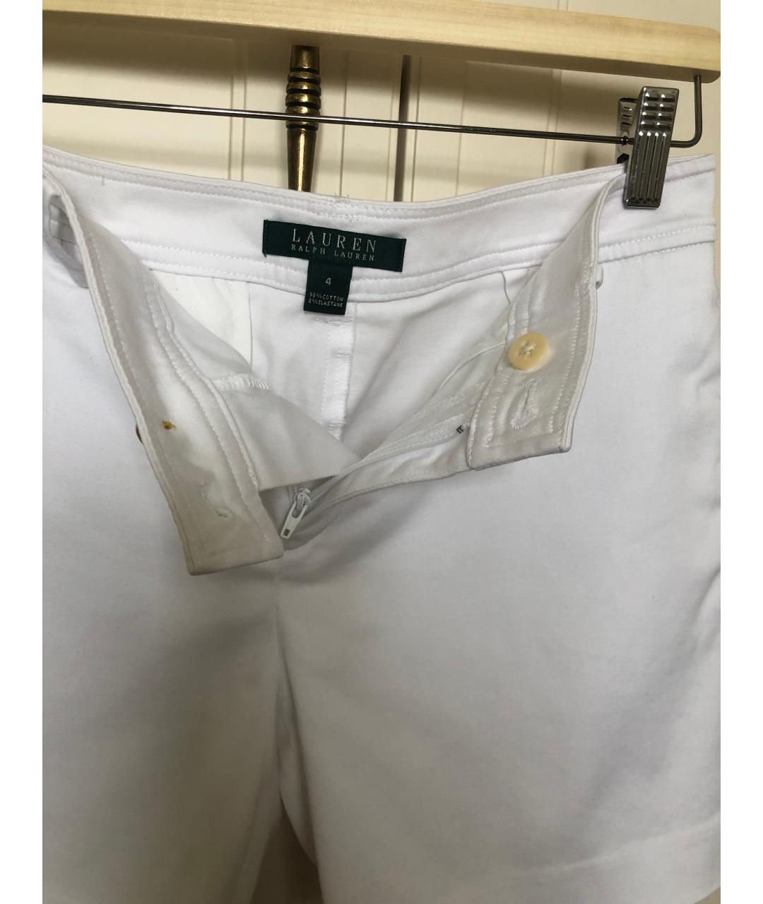 RALPH LAUREN Белые хлопковые шорты, фото 3