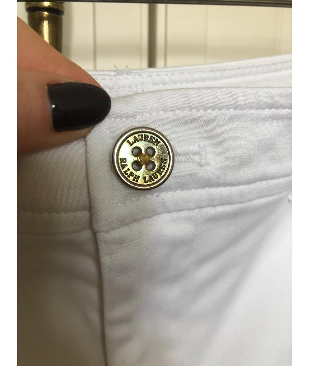 RALPH LAUREN Белые хлопковые шорты, фото 5