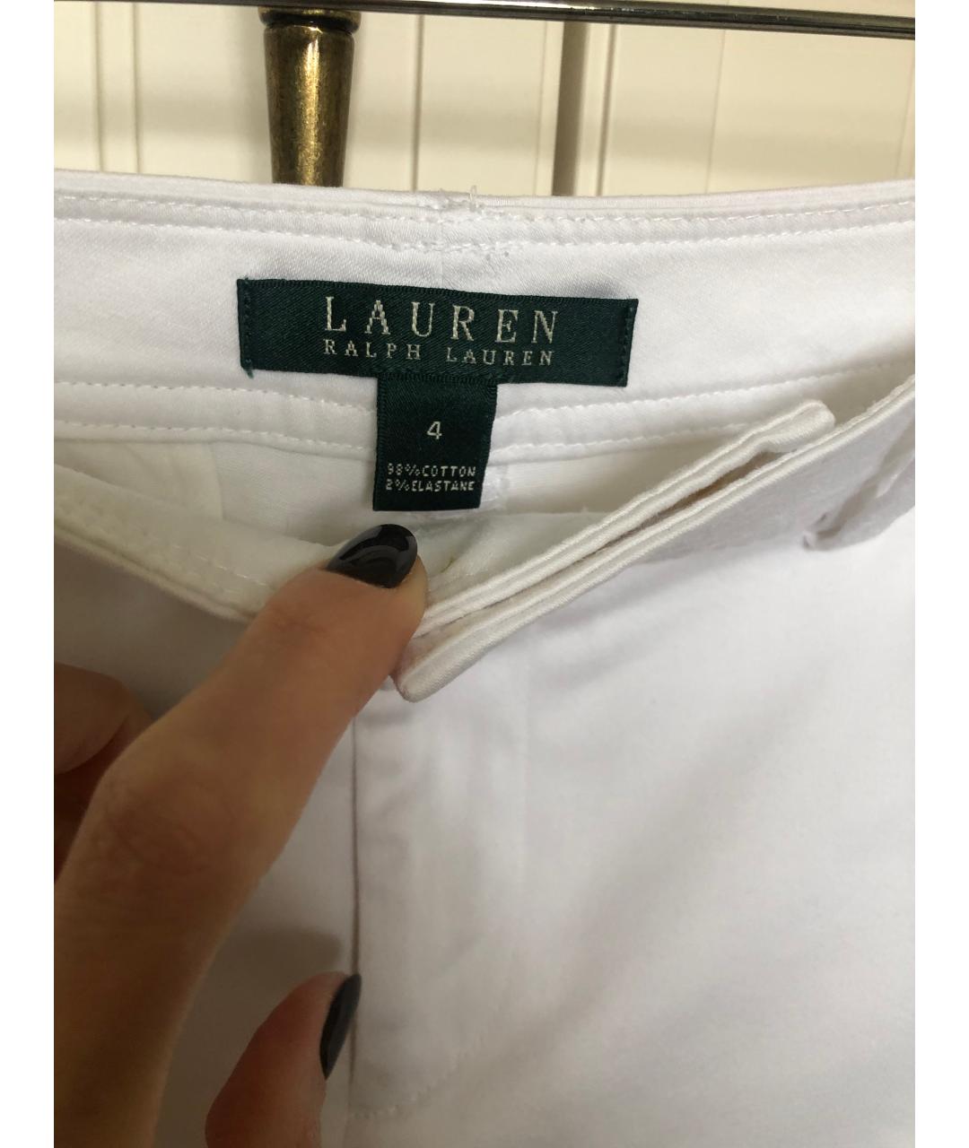 RALPH LAUREN Белые хлопковые шорты, фото 4