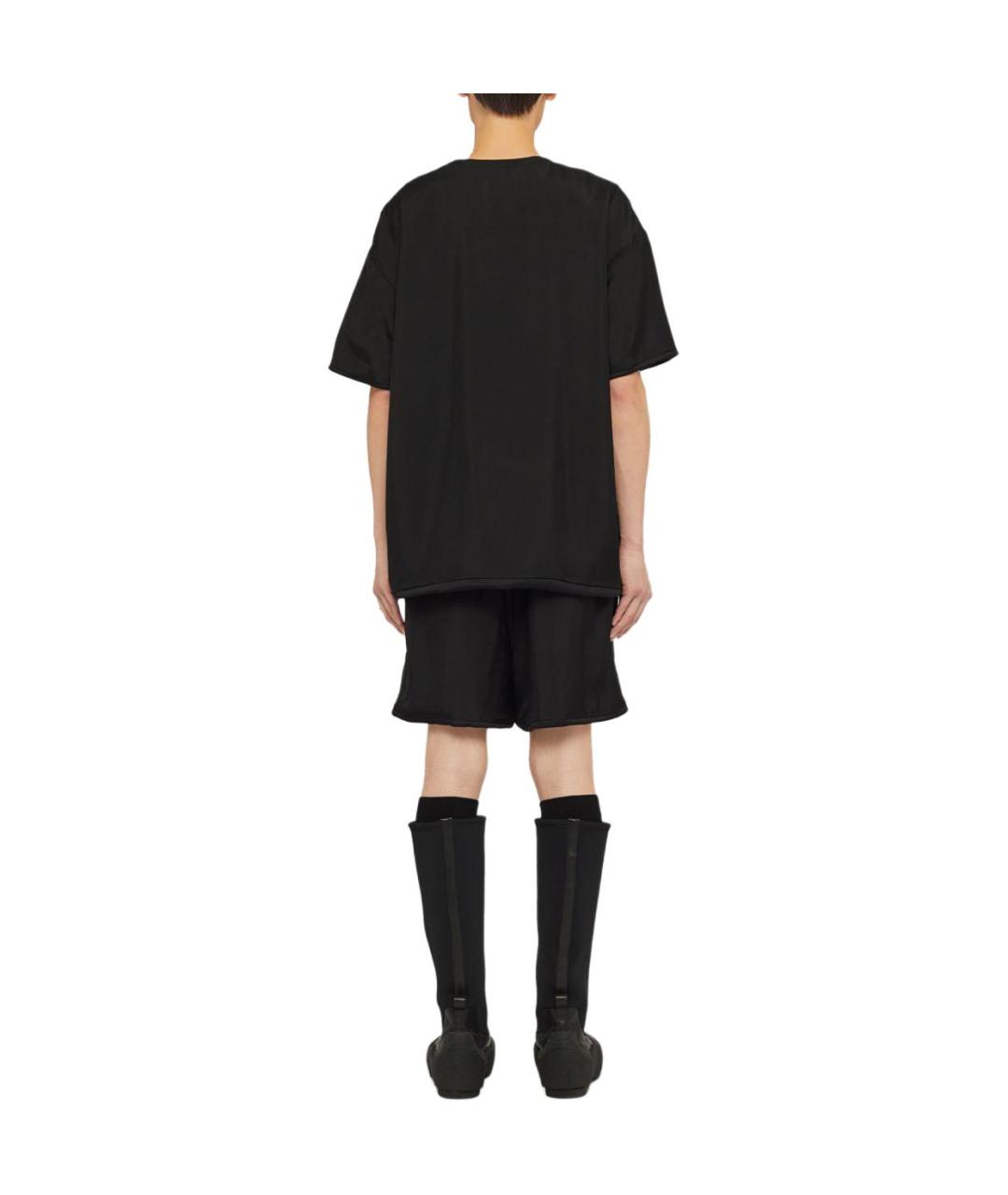 JIL SANDER Черная хлопковая футболка, фото 3