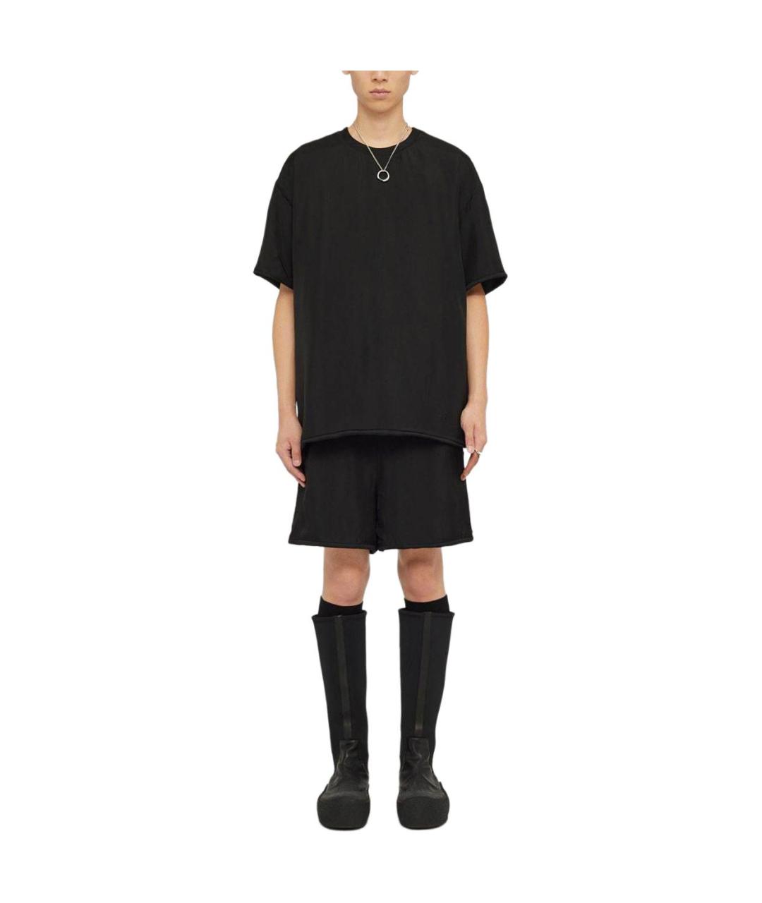 JIL SANDER Черная хлопковая футболка, фото 2