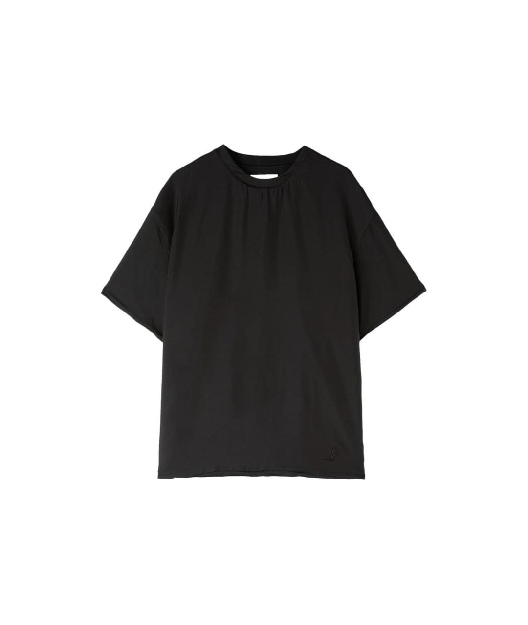 JIL SANDER Черная хлопковая футболка, фото 1
