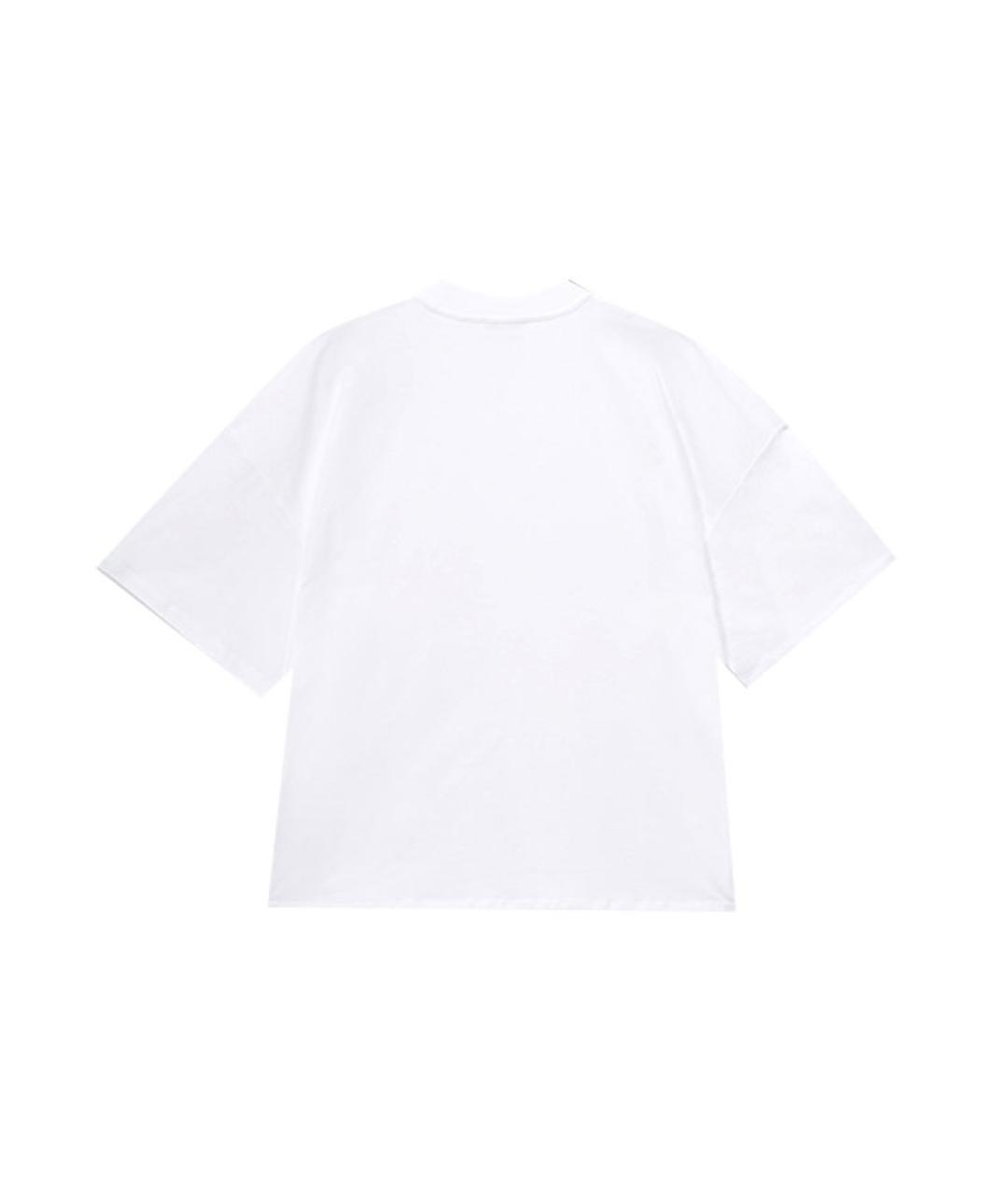 JIL SANDER Белая хлопковая футболка, фото 2