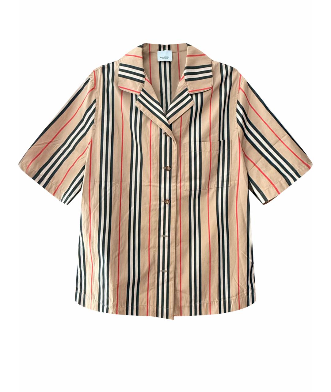 BURBERRY Коричневая хлопковая рубашка, фото 1