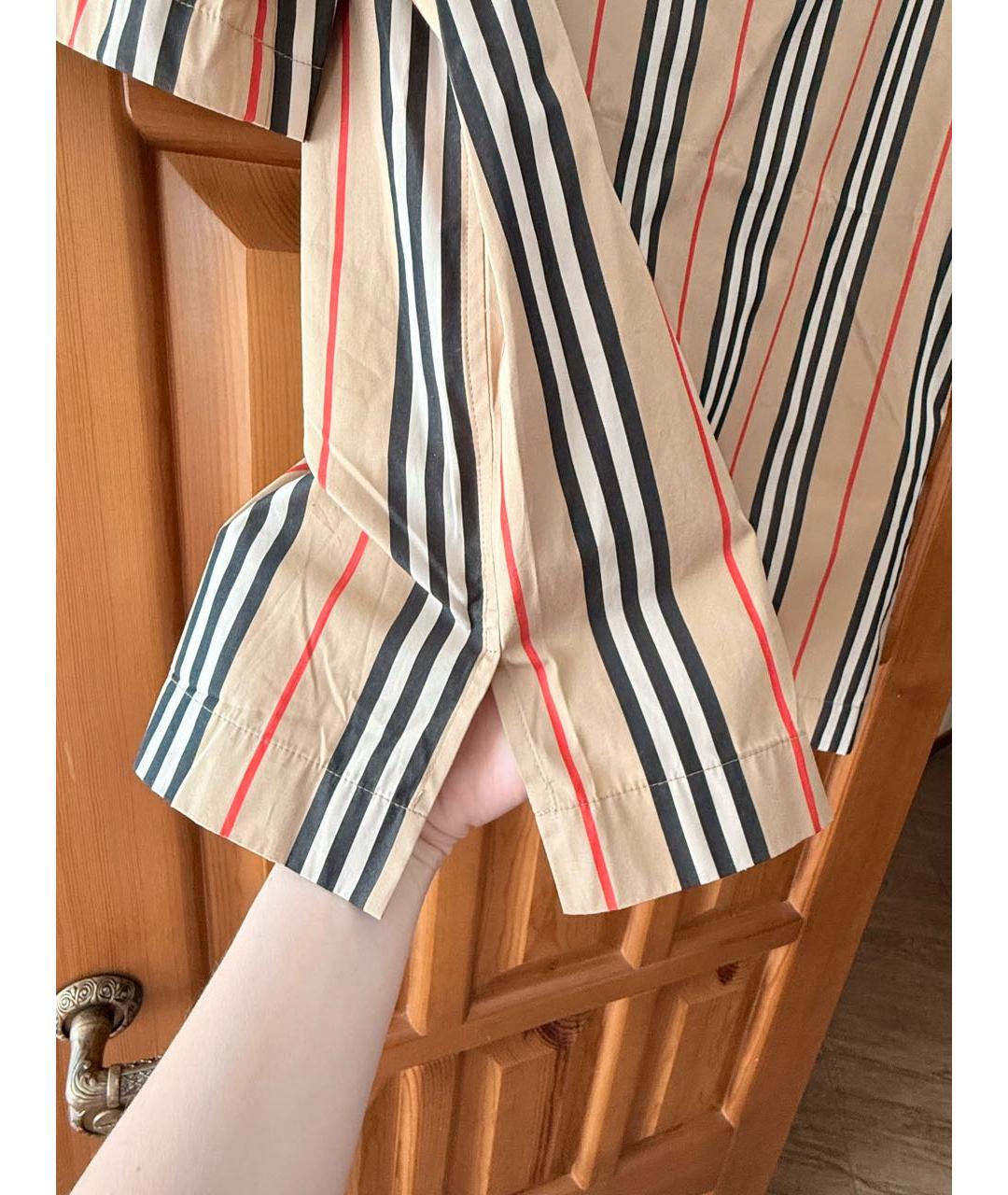 BURBERRY Коричневая хлопковая рубашка, фото 5