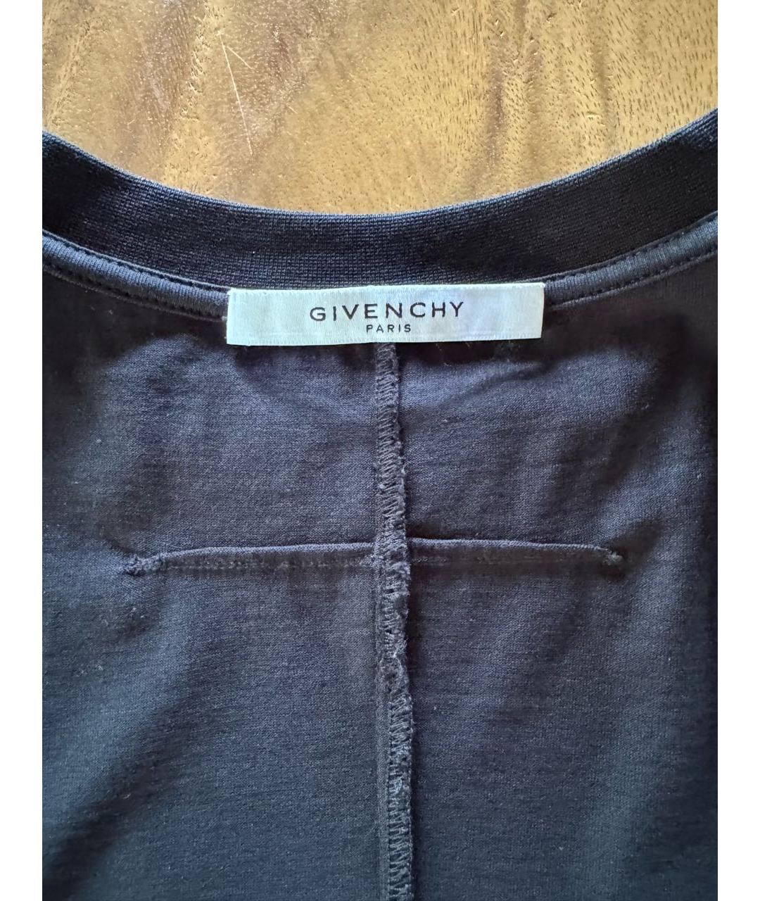 GIVENCHY Черная хлопковая футболка, фото 3