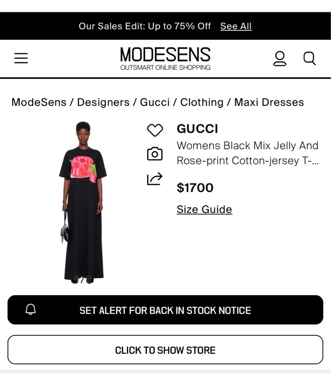 GUCCI Черное хлопковое повседневное платье, фото 8