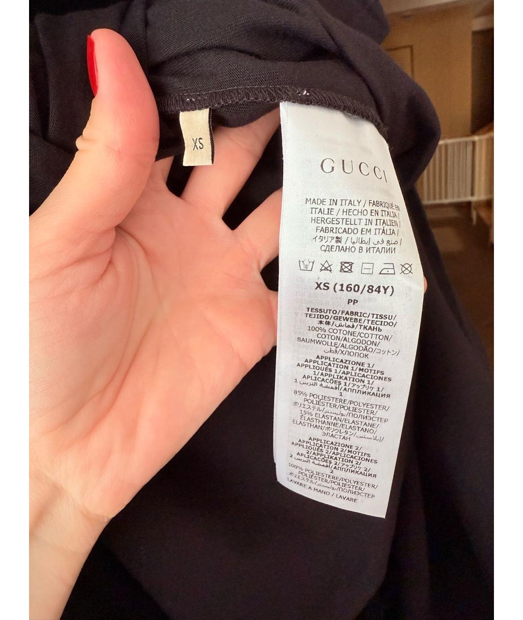 GUCCI Черное хлопковое повседневное платье, фото 5