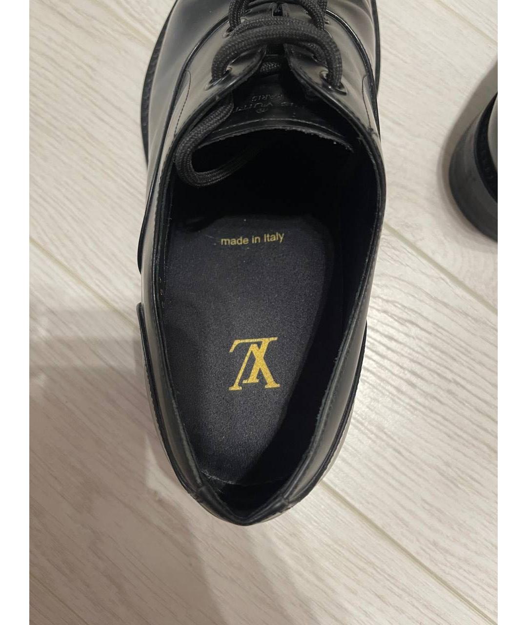 LOUIS VUITTON Черные кожаные туфли, фото 3
