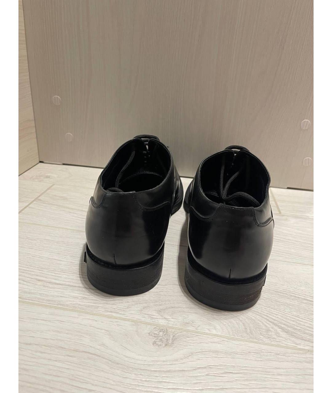 LOUIS VUITTON Черные кожаные туфли, фото 4