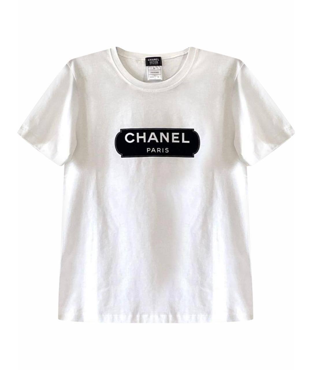 CHANEL Белая хлопковая футболка, фото 1