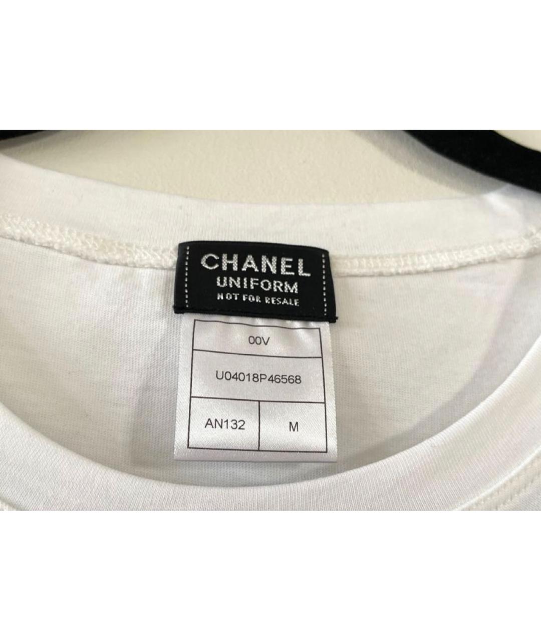 CHANEL Белая хлопковая футболка, фото 3