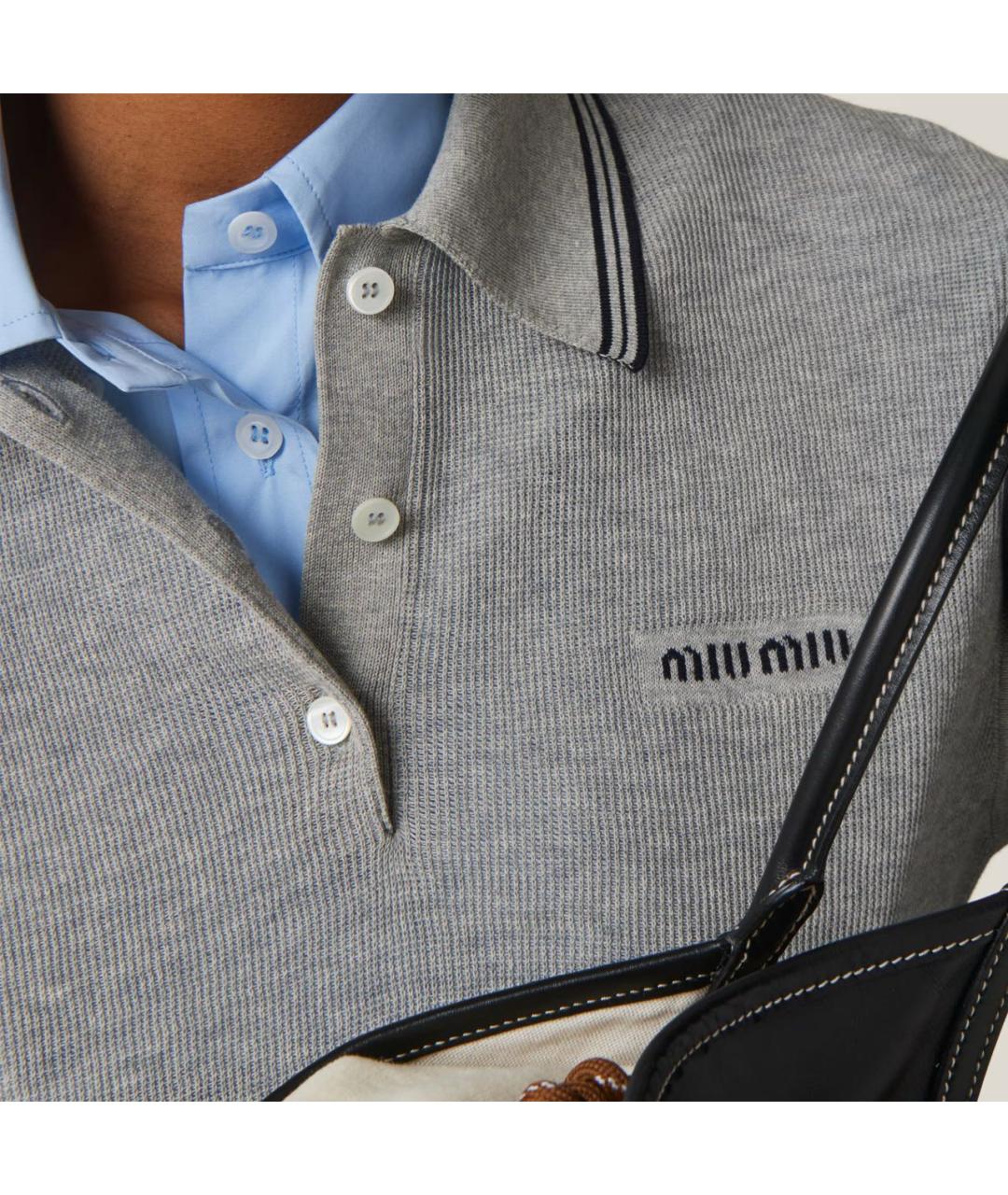 MIU MIU Серая шерстяная рубашка, фото 3