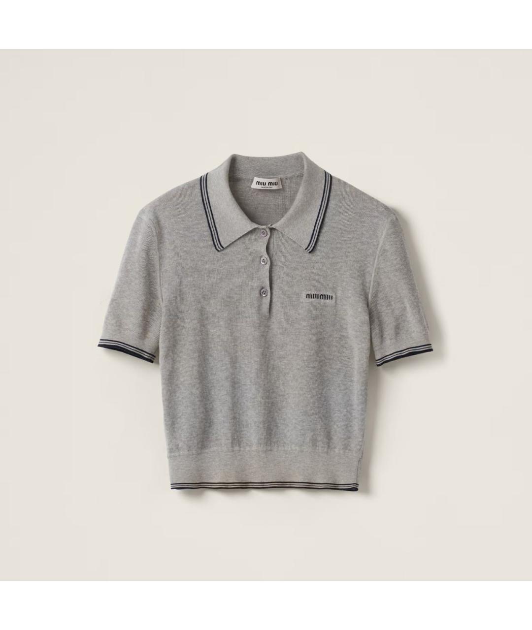 MIU MIU Серая шерстяная рубашка, фото 5