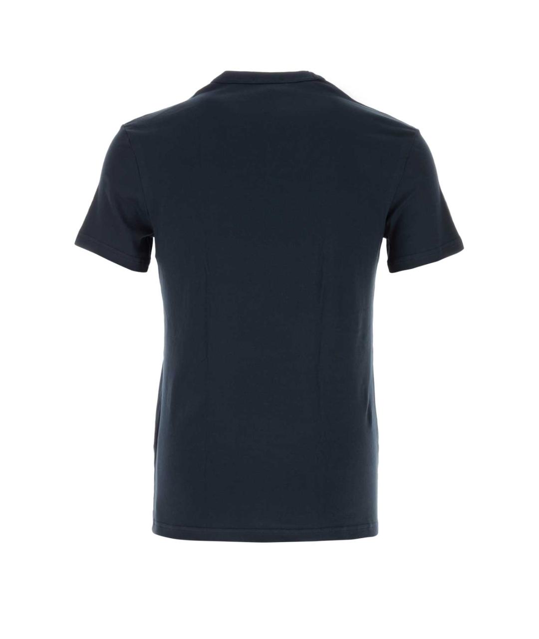 TOM FORD Темно-синяя хлопковая футболка, фото 2