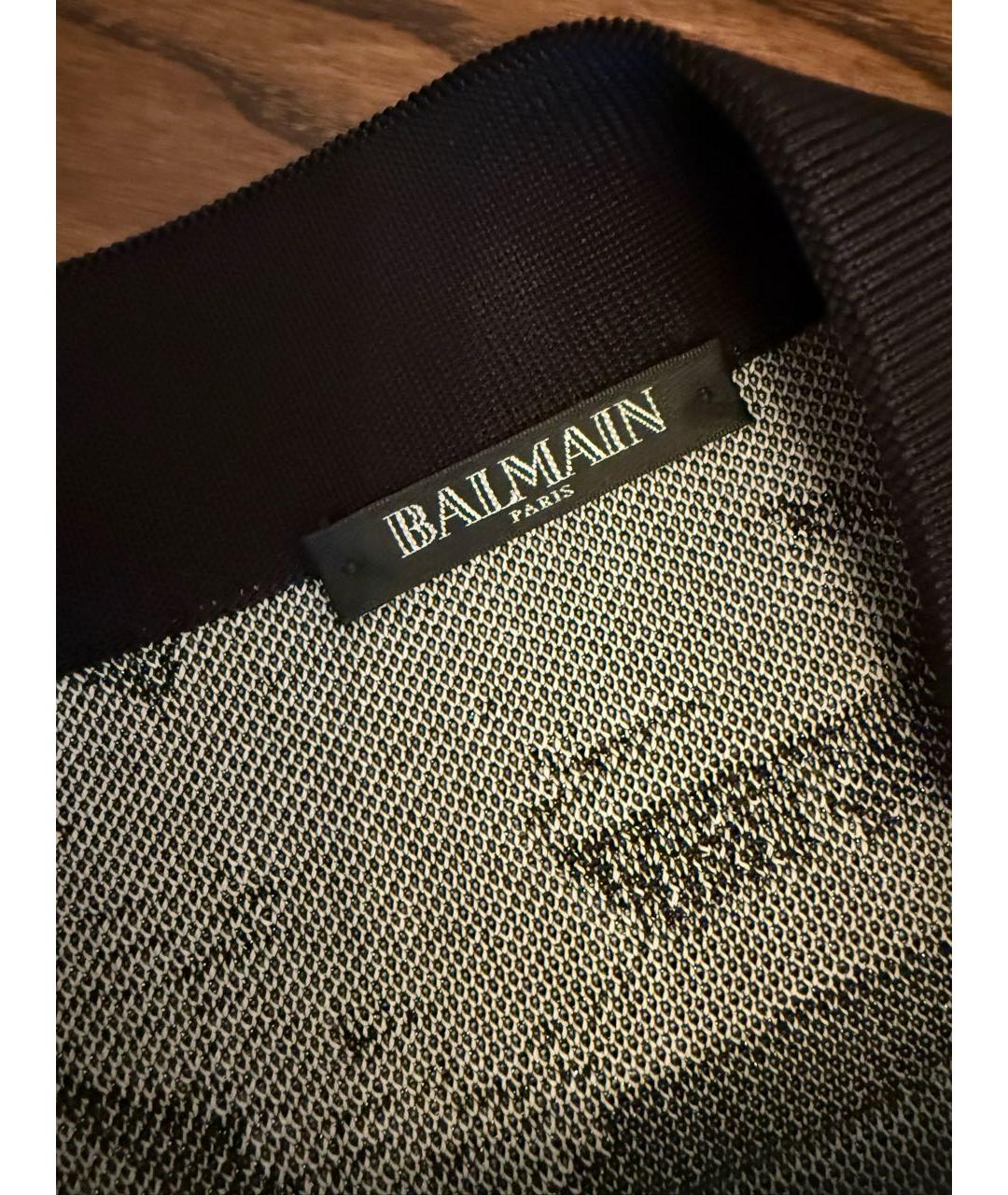 BALMAIN Черная вискозная юбка миди, фото 2