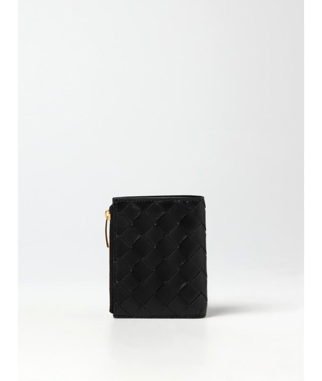 BOTTEGA VENETA Черный кожаный кошелек, фото 3