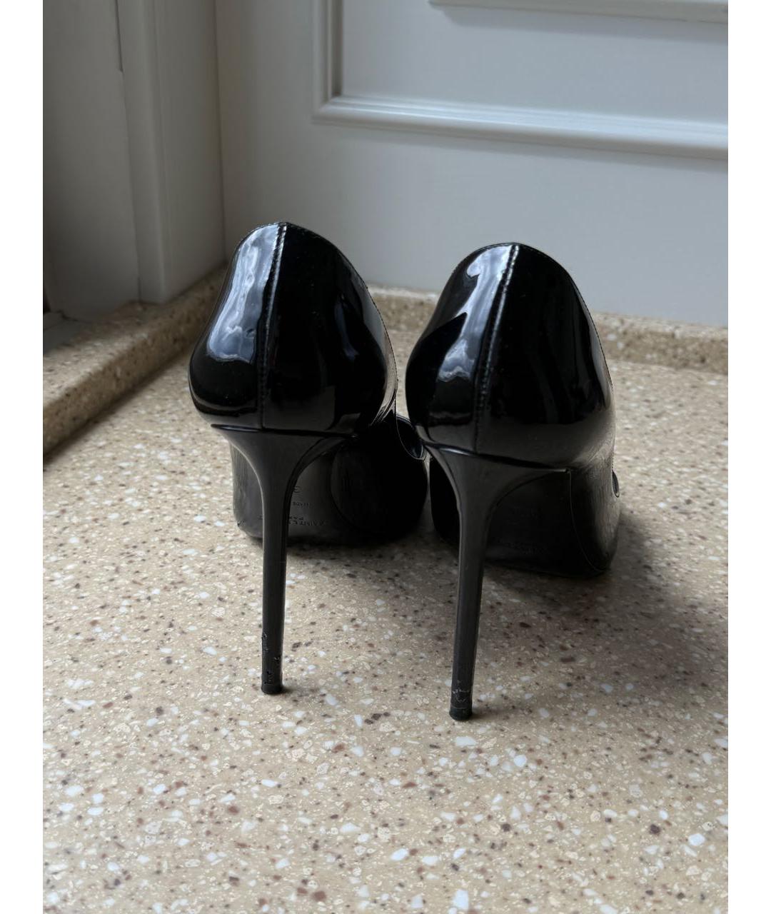 SAINT LAURENT Черные туфли из лакированной кожи, фото 4