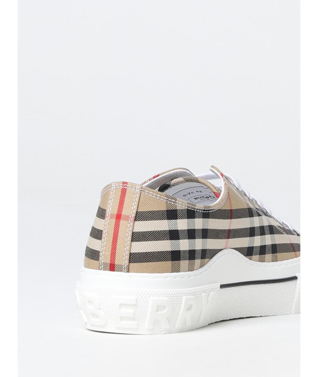 BURBERRY Бежевые низкие кроссовки / кеды, фото 3