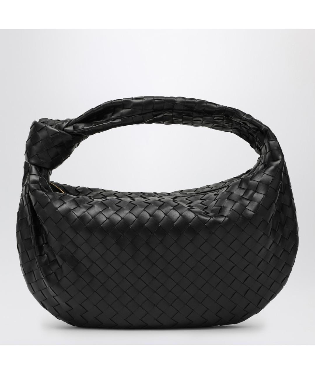BOTTEGA VENETA Черная кожаная сумка через плечо, фото 4
