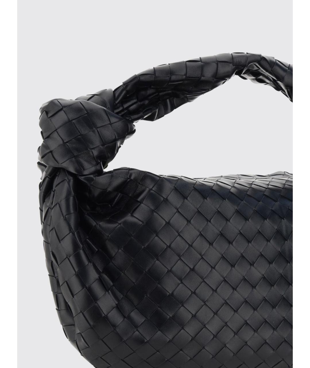 BOTTEGA VENETA Черная кожаная сумка через плечо, фото 3