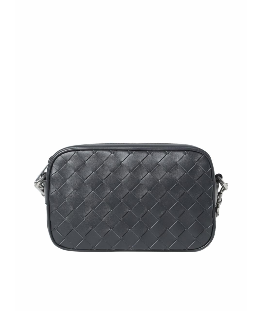 BOTTEGA VENETA Антрацитовая кожаная сумка на плечо, фото 6