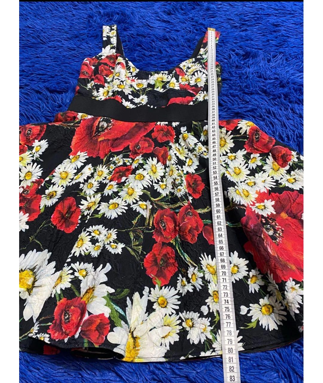 DOLCE&GABBANA Красное хлопко-эластановое повседневное платье, фото 5