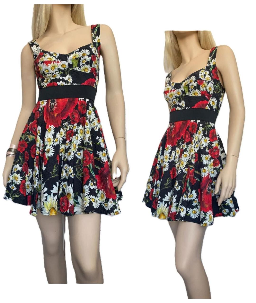 DOLCE&GABBANA Красное хлопко-эластановое повседневное платье, фото 3