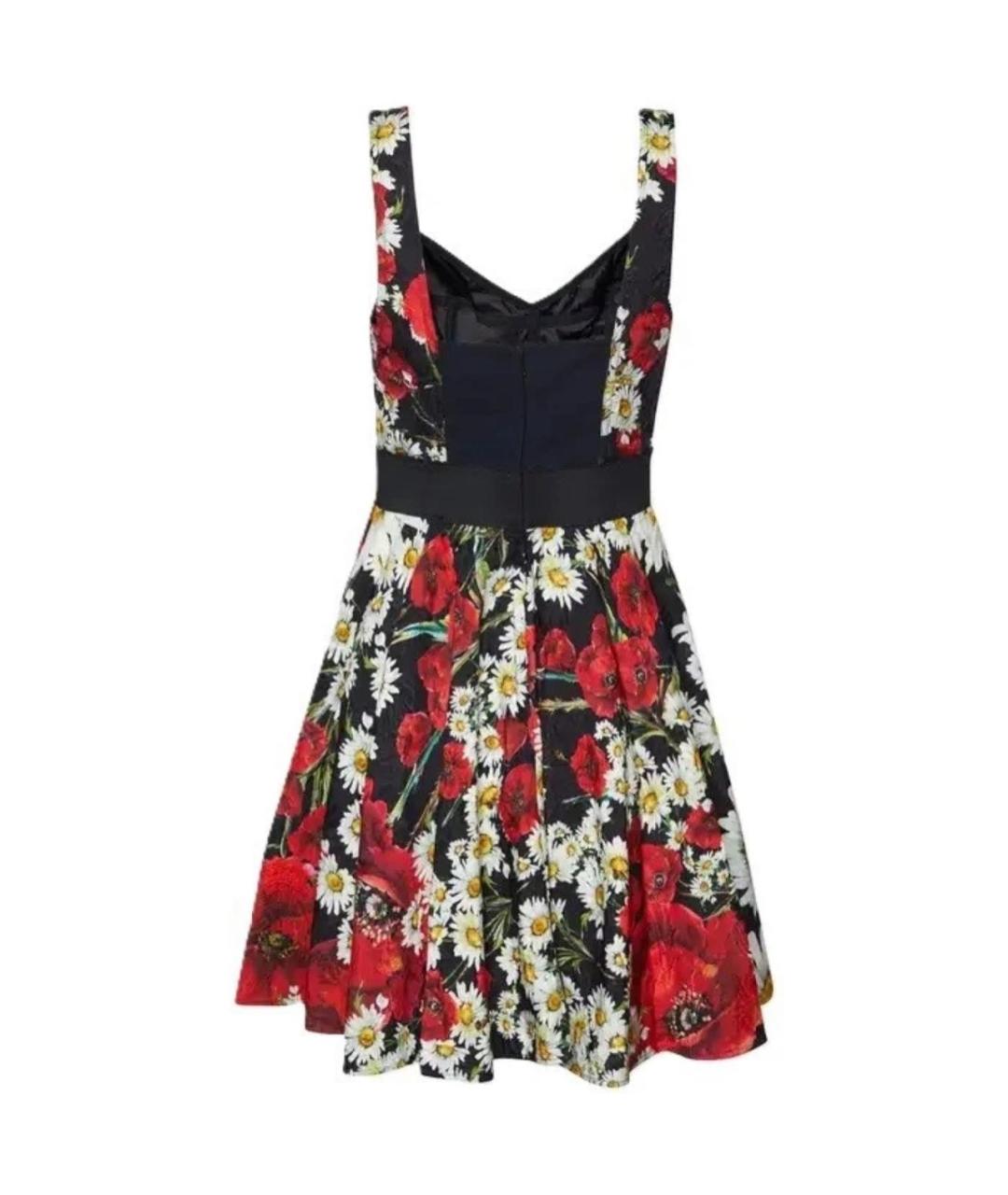 DOLCE&GABBANA Красное хлопко-эластановое повседневное платье, фото 2