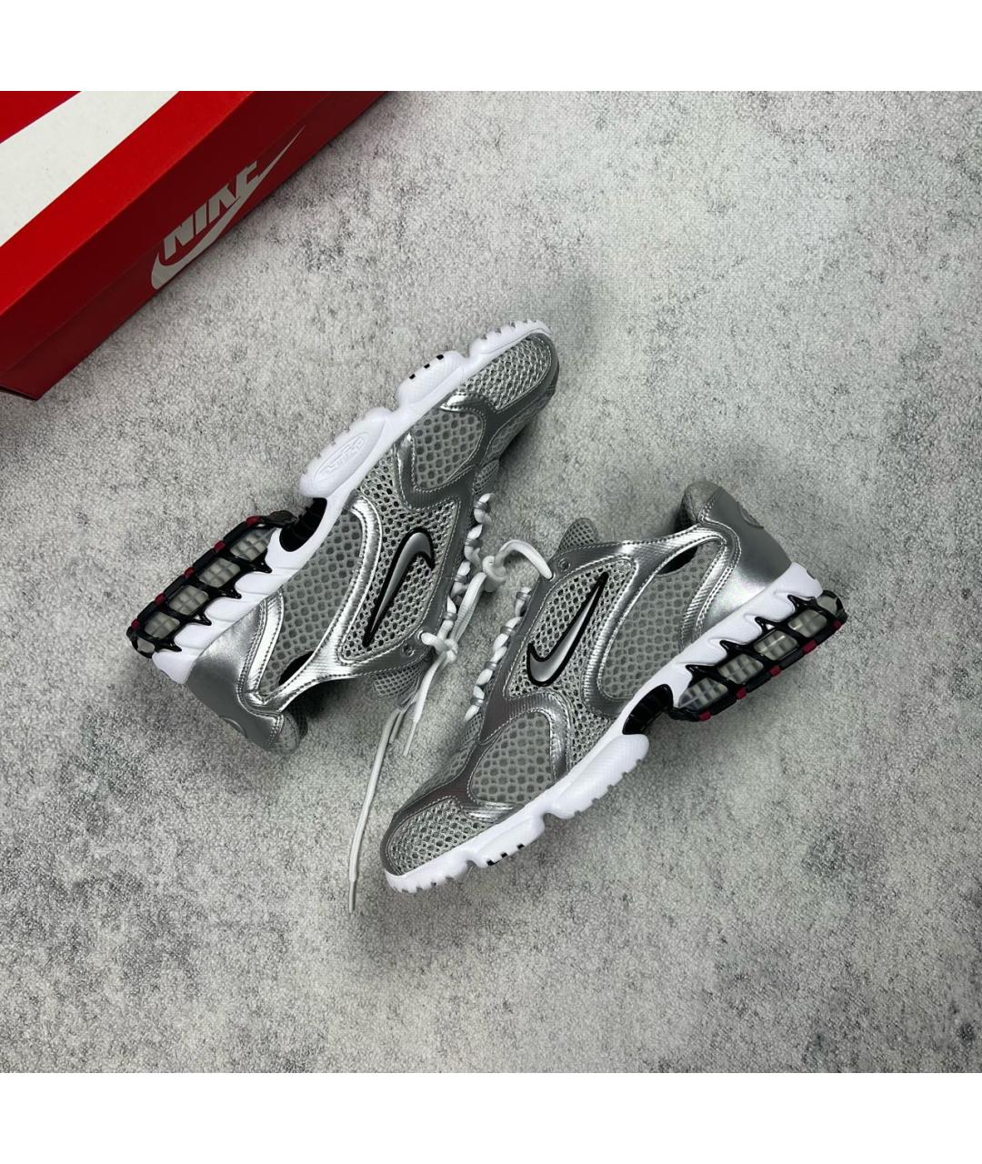 NIKE Серебряные низкие кроссовки / кеды, фото 2