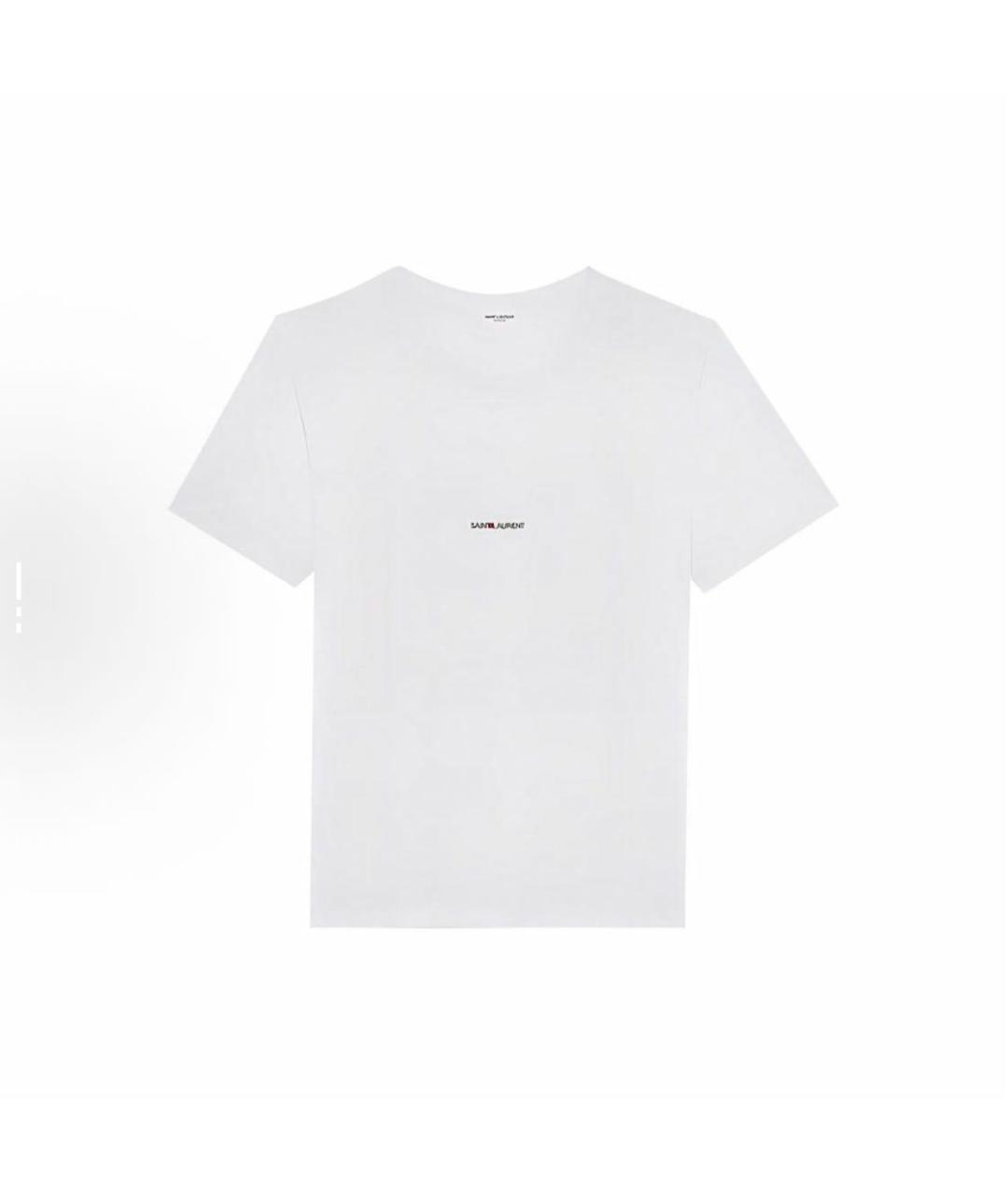 SAINT LAURENT Белая хлопковая футболка, фото 7