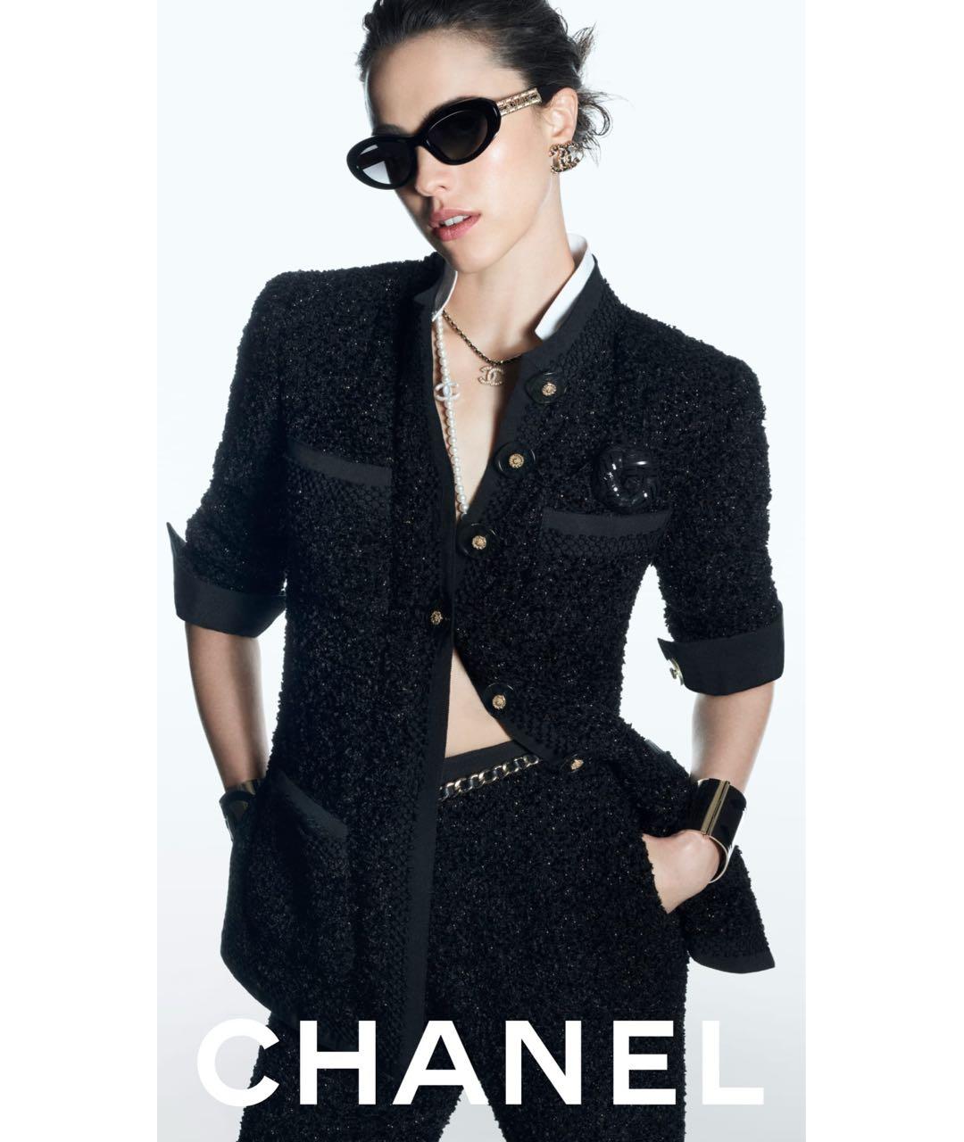 CHANEL Черные пластиковые солнцезащитные очки, фото 6