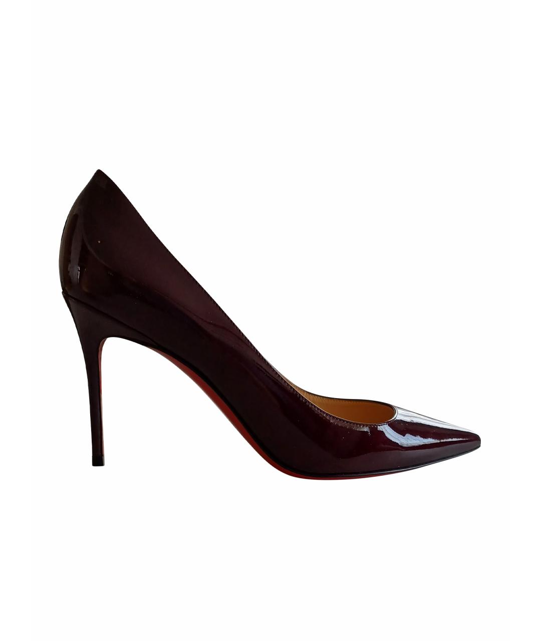 CHRISTIAN LOUBOUTIN Бордовые туфли из лакированной кожи, фото 1