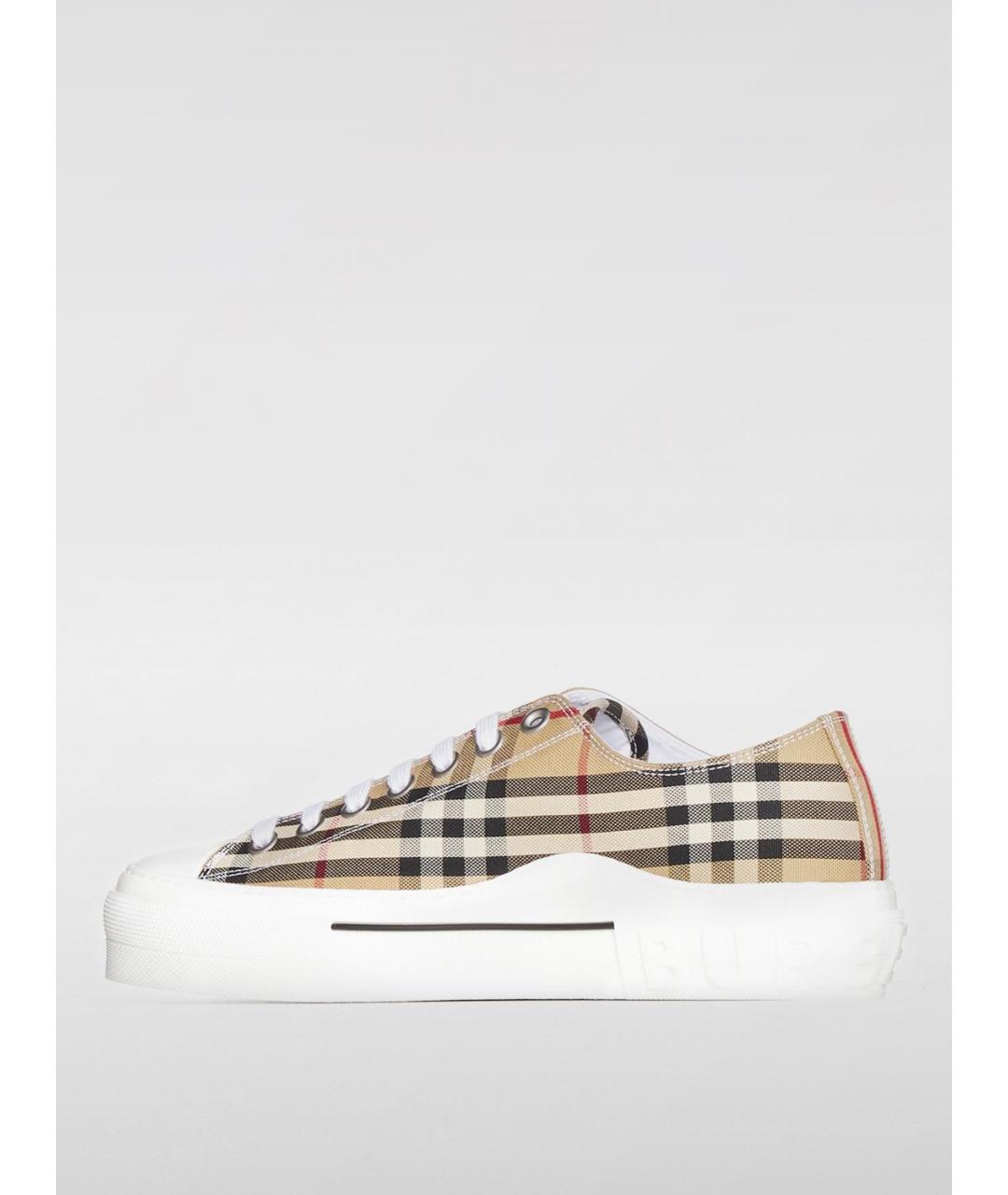BURBERRY Бежевые низкие кроссовки / кеды, фото 2