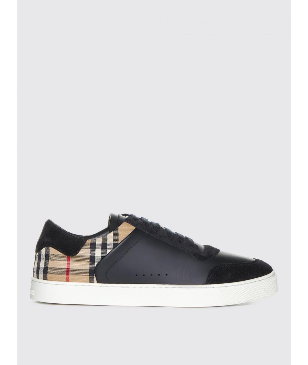 BURBERRY Черные низкие кроссовки / кеды, фото 5