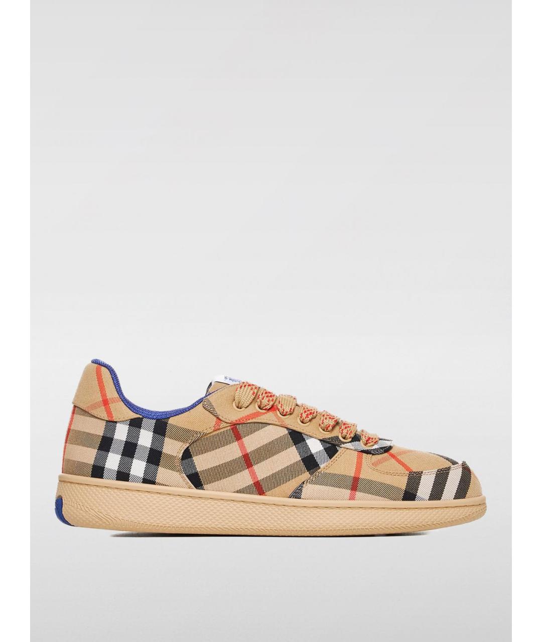 BURBERRY Бежевые низкие кроссовки / кеды, фото 4