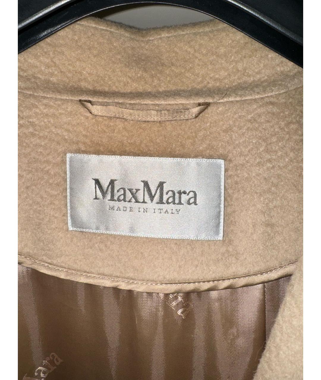 MAX MARA Бежевое шерстяное пальто, фото 3