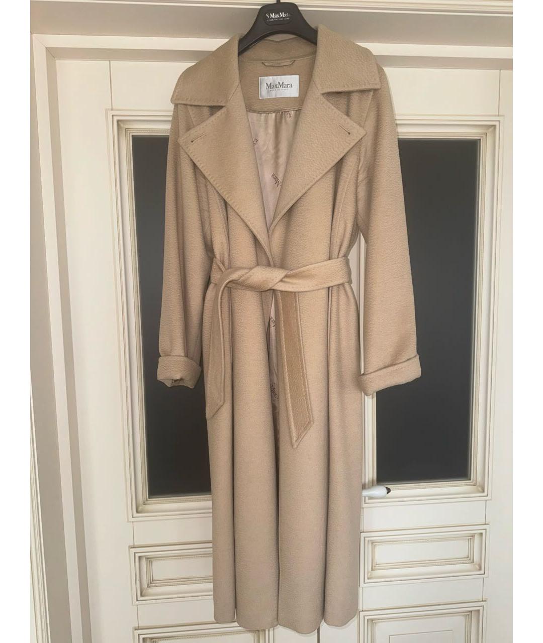 MAX MARA Бежевое шерстяное пальто, фото 8