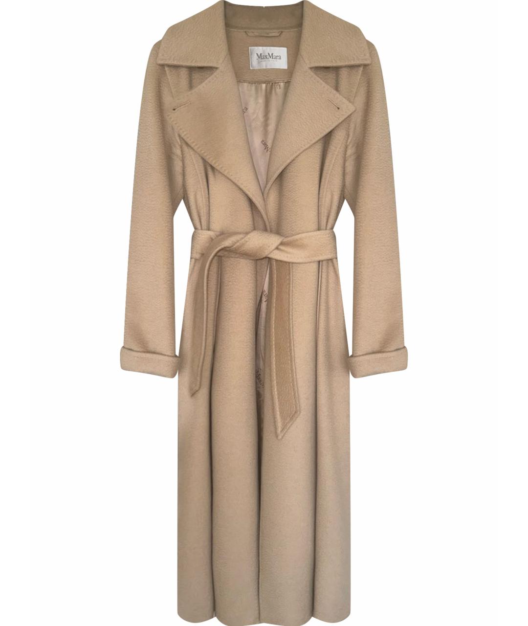 MAX MARA Бежевое шерстяное пальто, фото 1