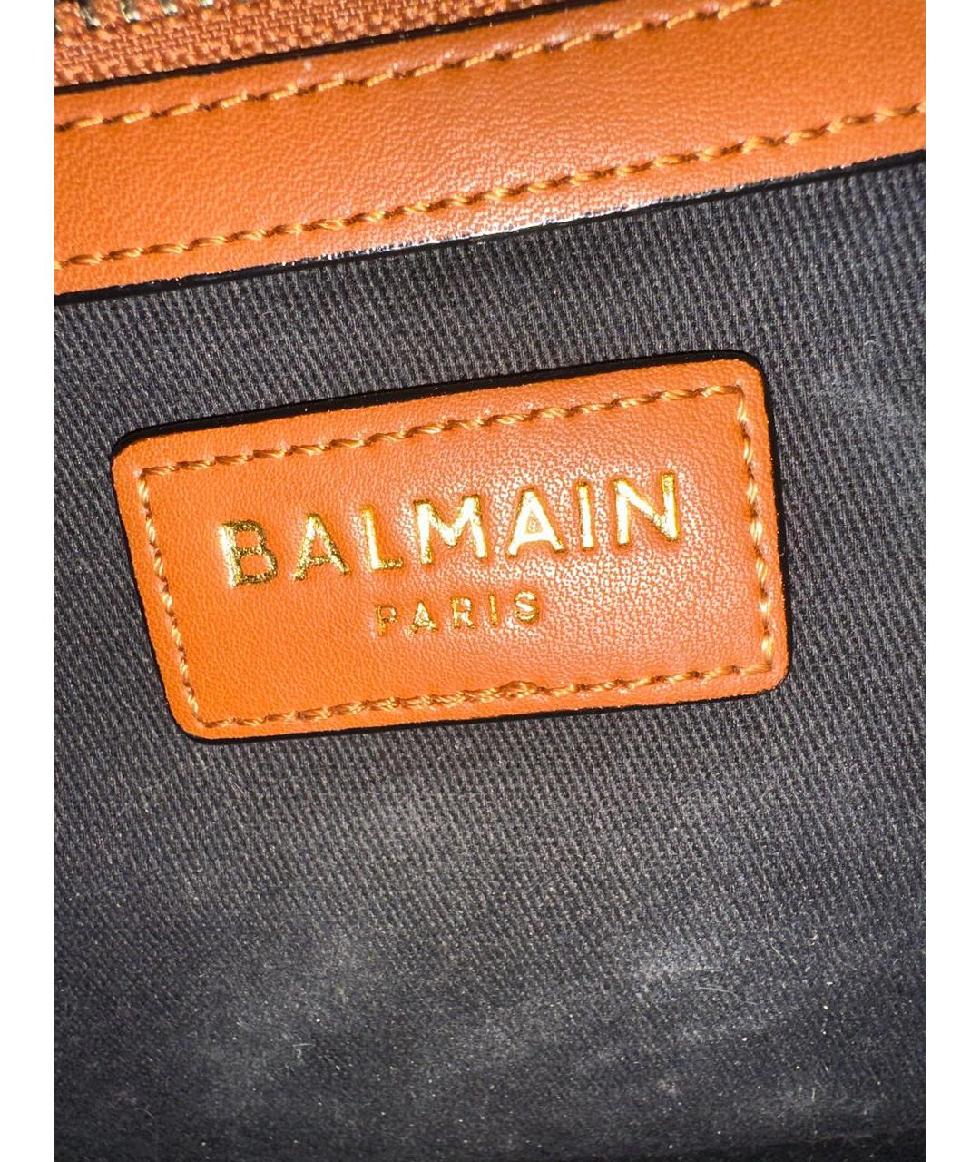 BALMAIN Коричневая кожаная сумка тоут, фото 5