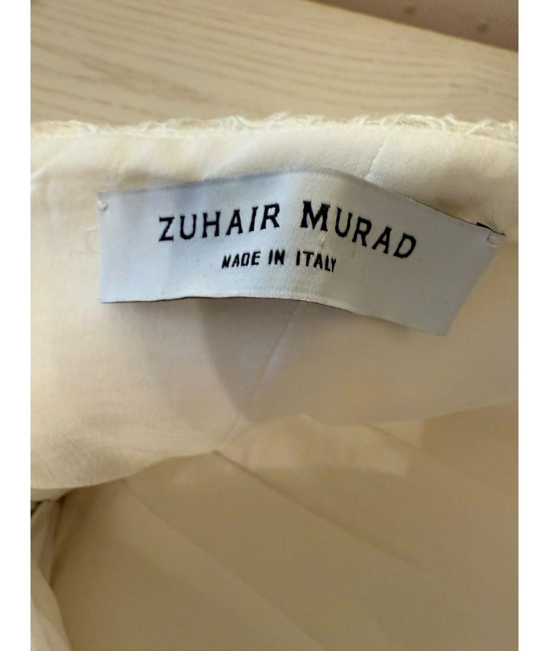 ZUHAIR MURAD Белое хлопковое повседневное платье, фото 3