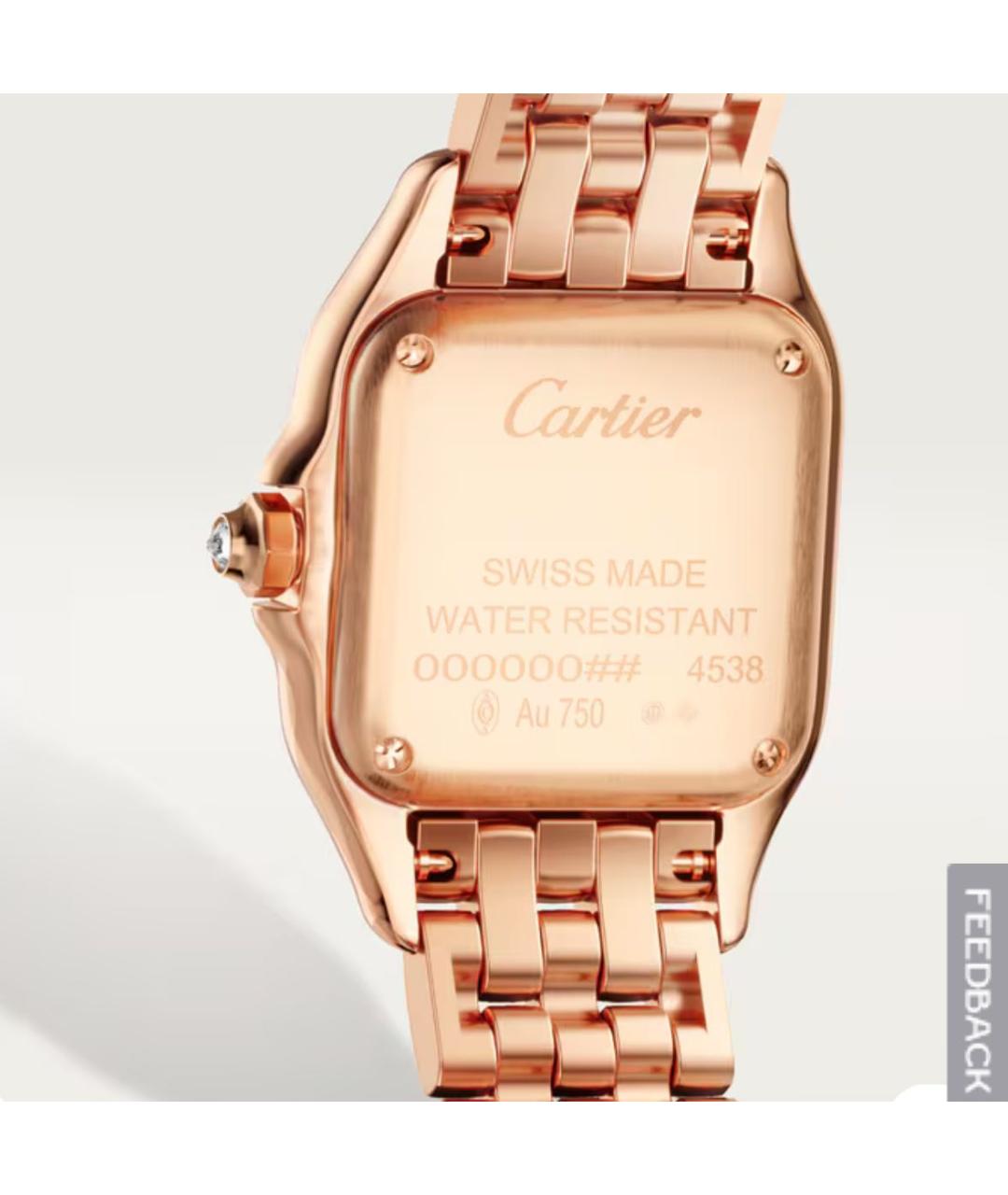 CARTIER Розовые часы из розового золота, фото 4