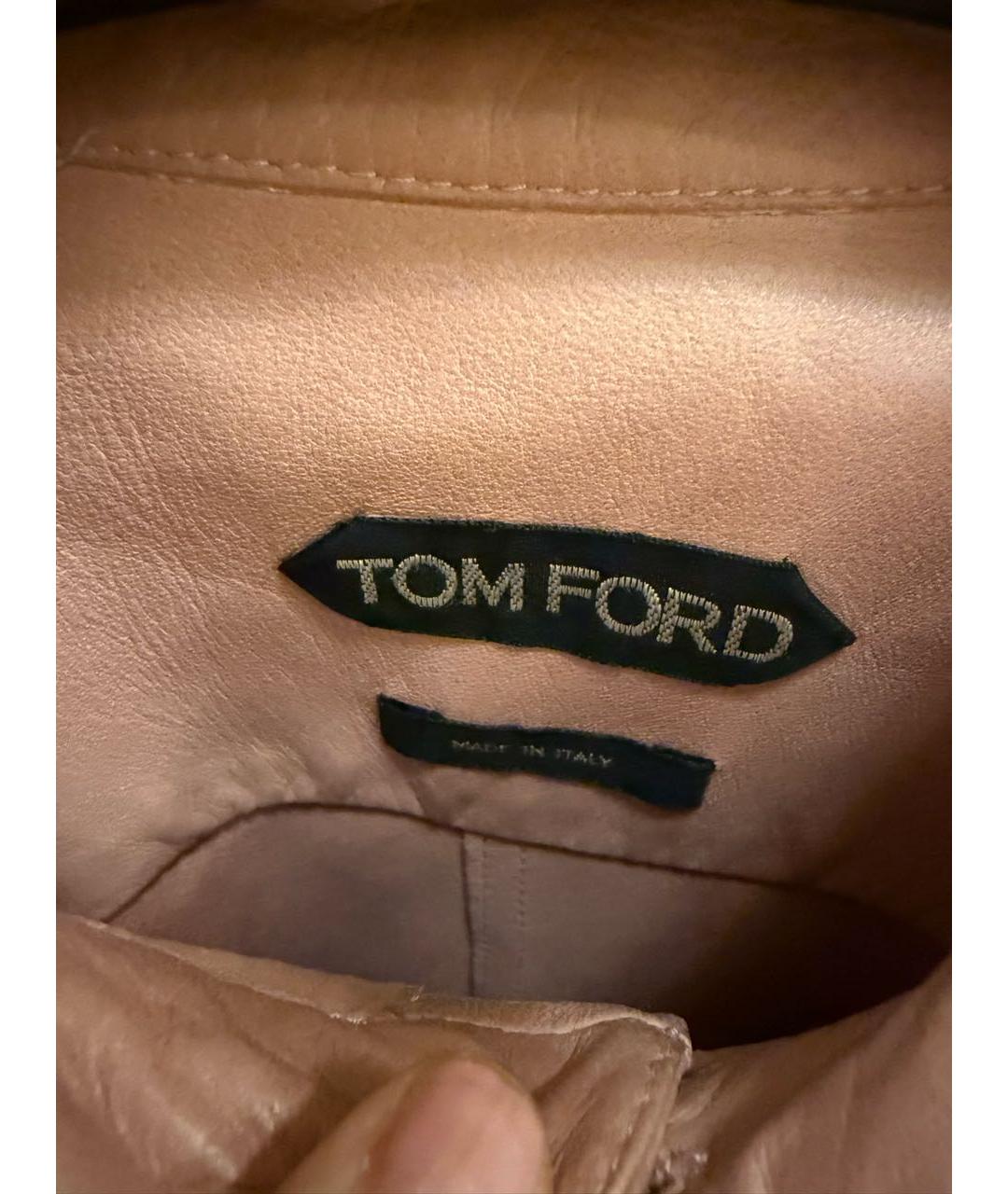 TOM FORD Розовая кожаная рубашка, фото 3