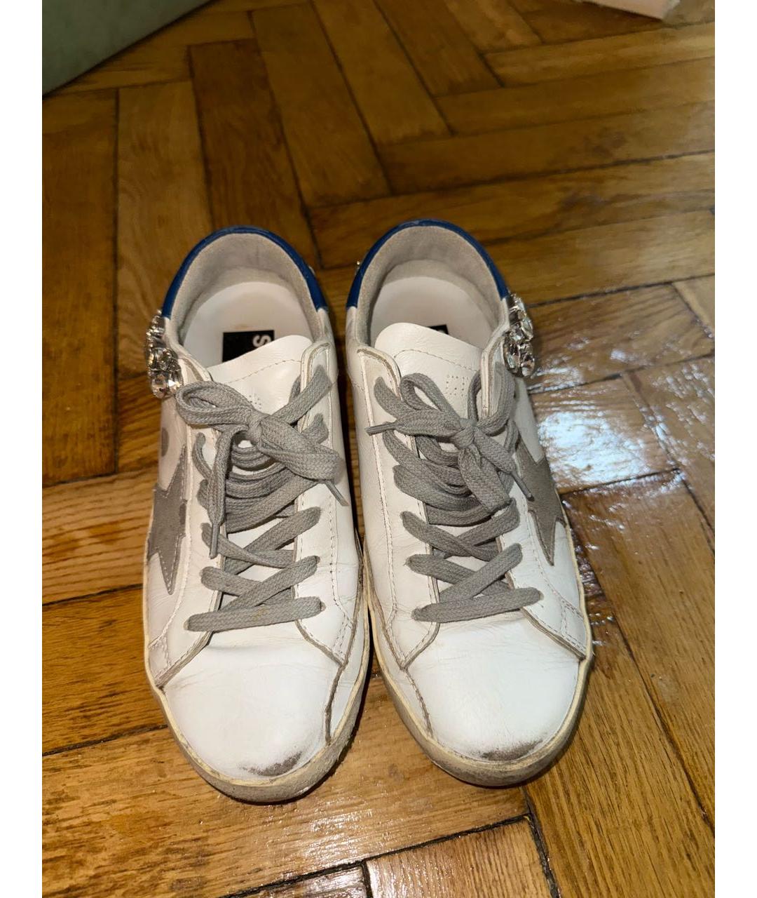 GOLDEN GOOSE DELUXE BRAND Белые кожаные кеды, фото 2