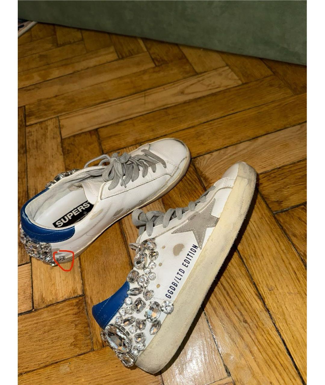 GOLDEN GOOSE DELUXE BRAND Белые кожаные кеды, фото 6