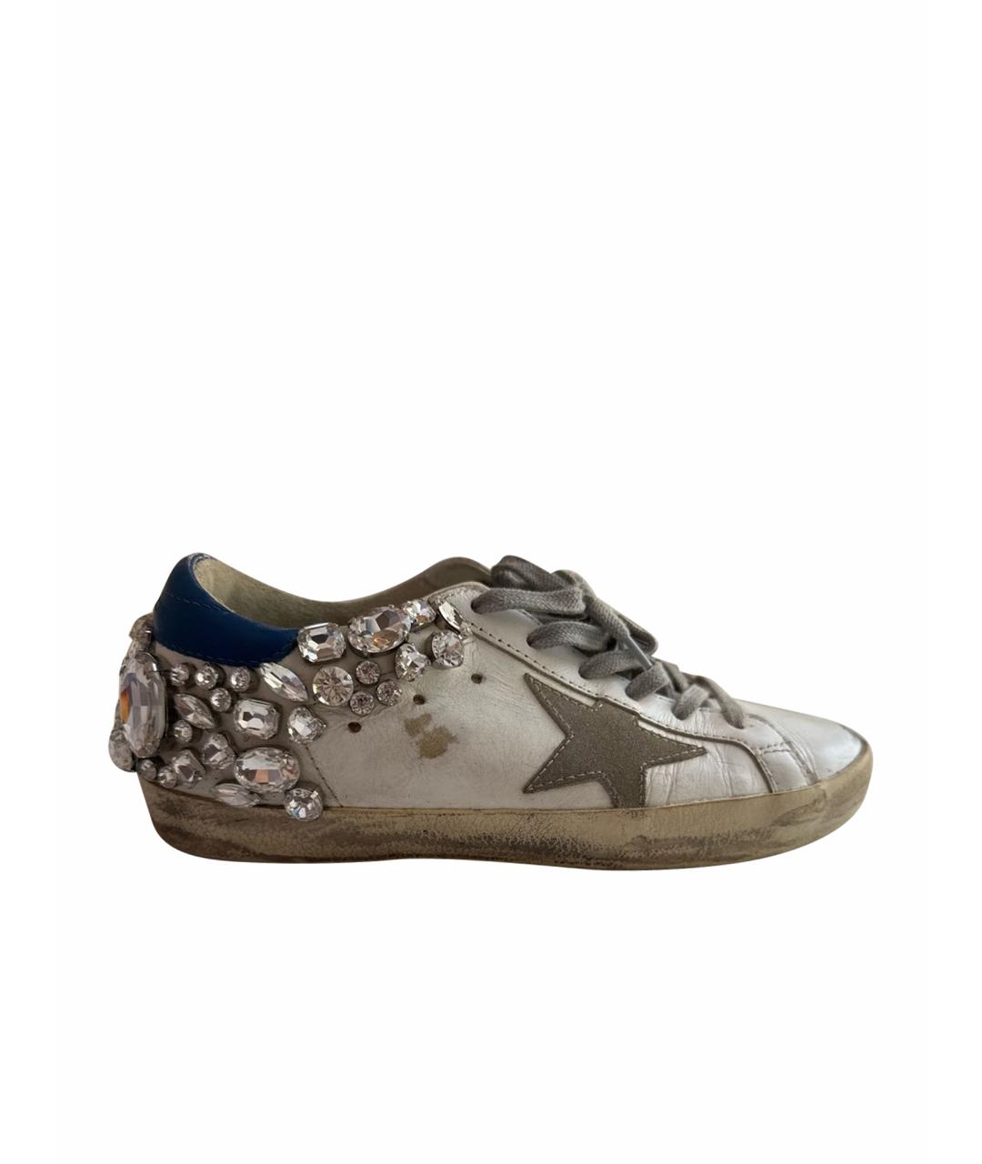 GOLDEN GOOSE DELUXE BRAND Белые кожаные кеды, фото 1