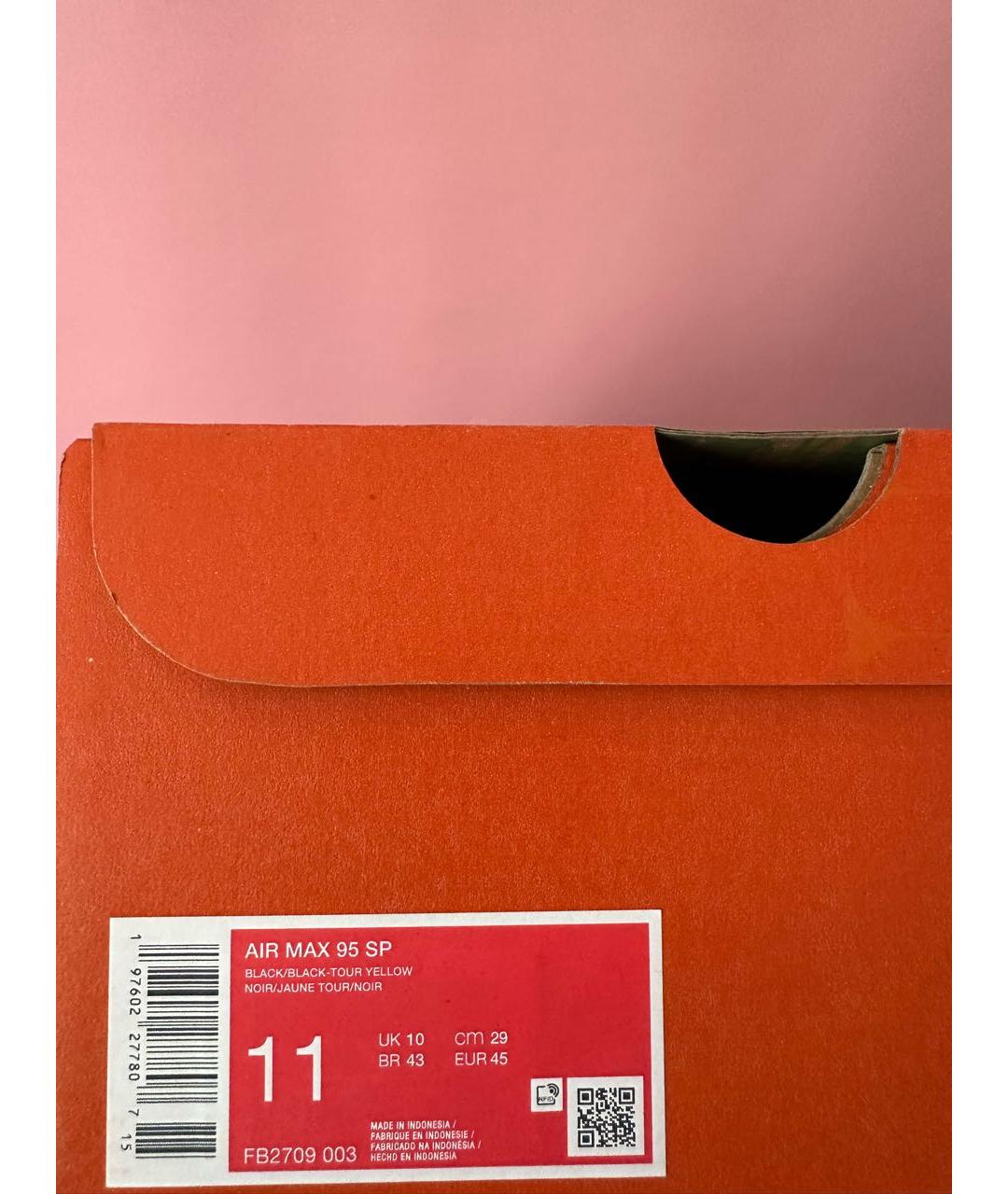 NIKE Черные кожаные низкие кроссовки / кеды, фото 7